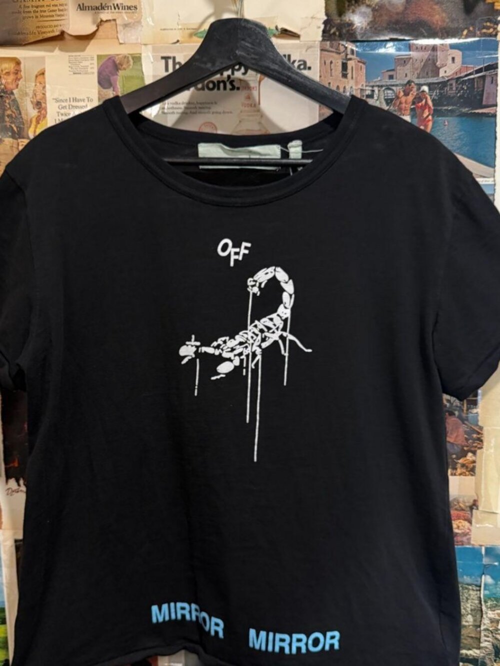 Off-White Othelo's Scorpion "Mirror Mirror" tee black L